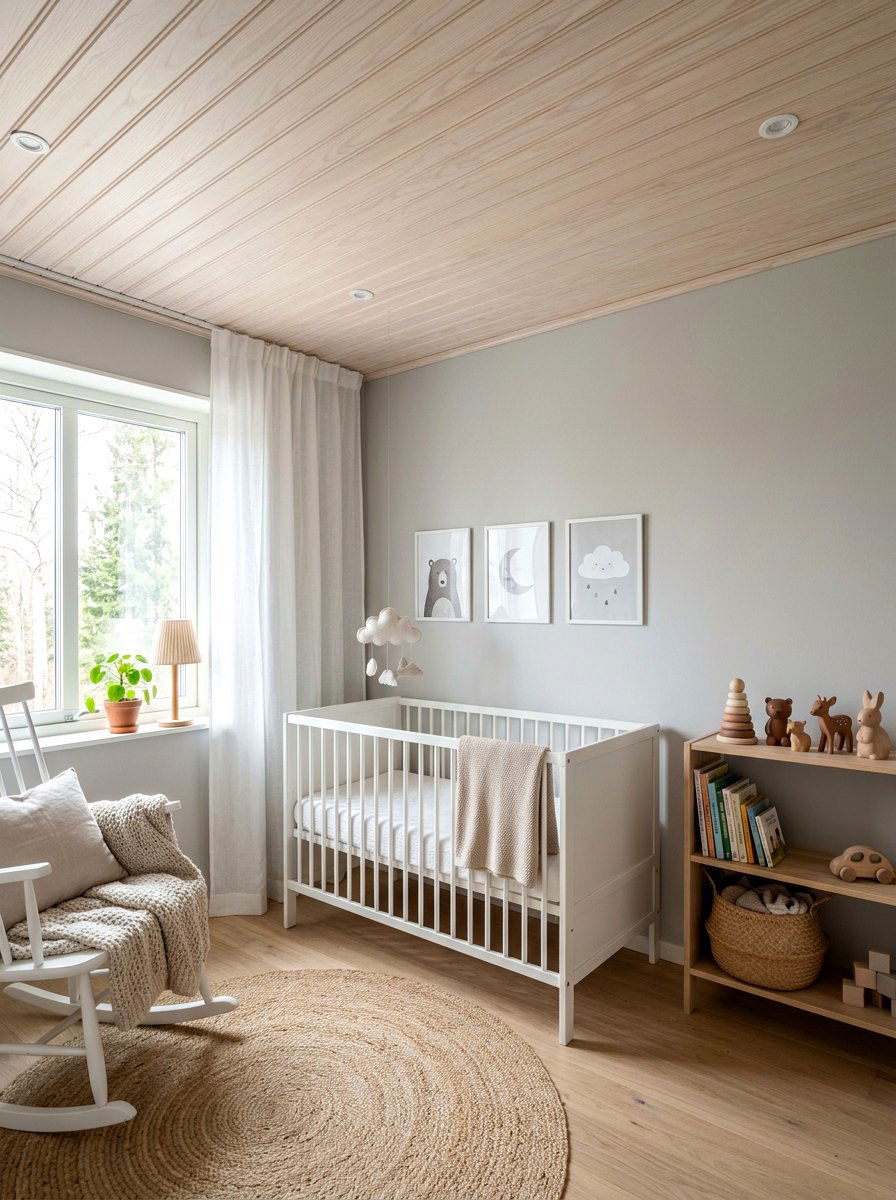 Scandinavian Nursery Beadboard - 30 beadboard ceiling ideas