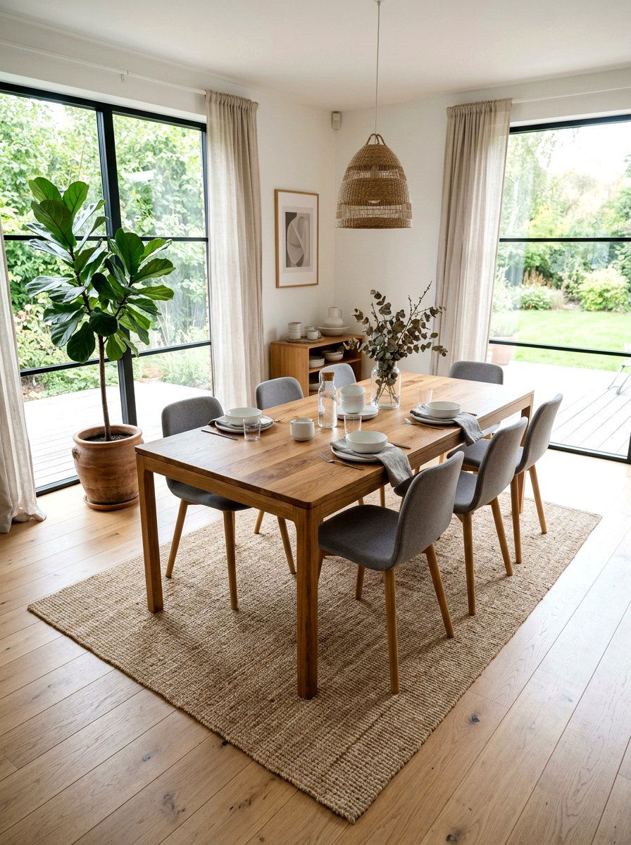 Scandinavian Oak Dining Table - 30 extendable dining table ideas