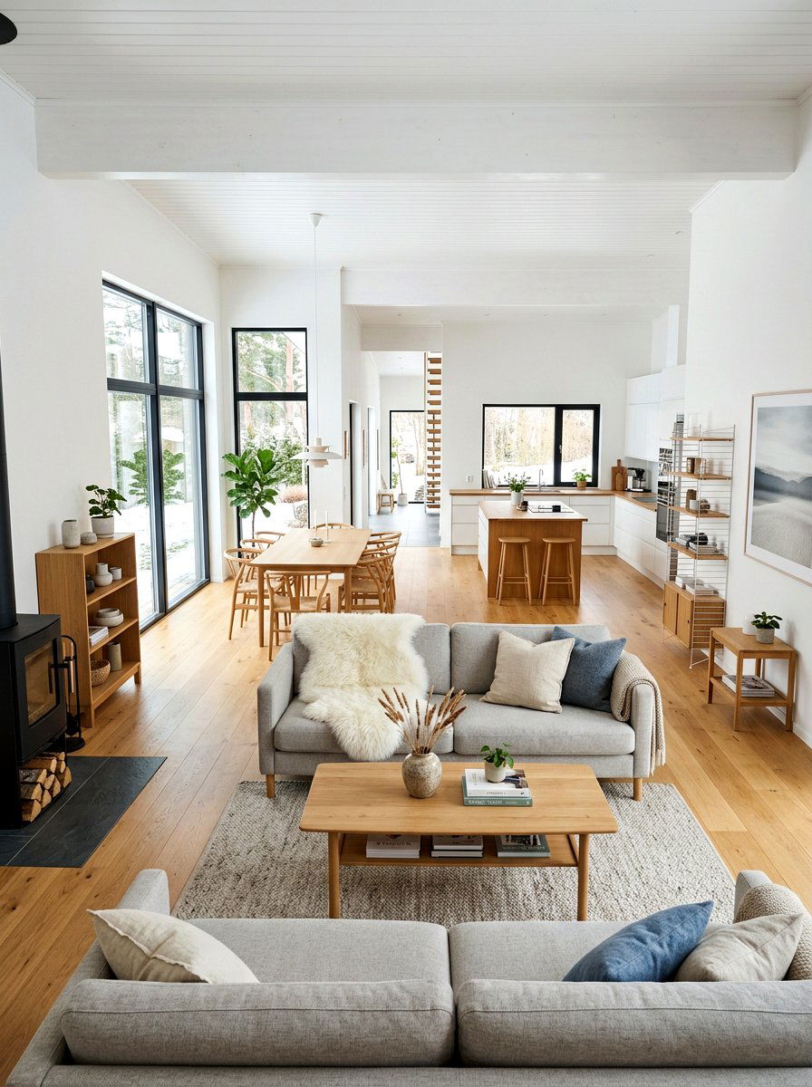 Scandinavian Open Concept Home - 30 open concept decorating ideas