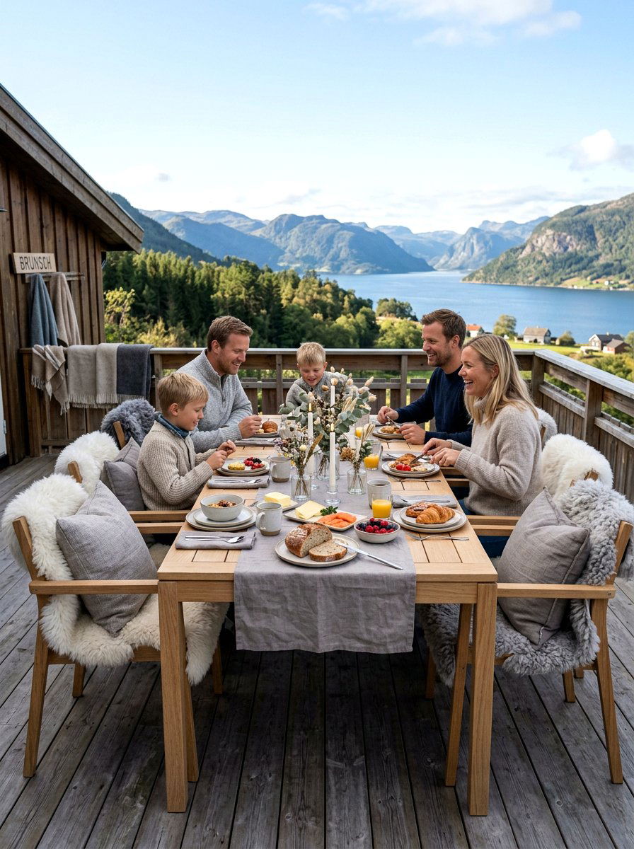 Scandinavian Outdoor Table - 30 patio brunch setup ideas