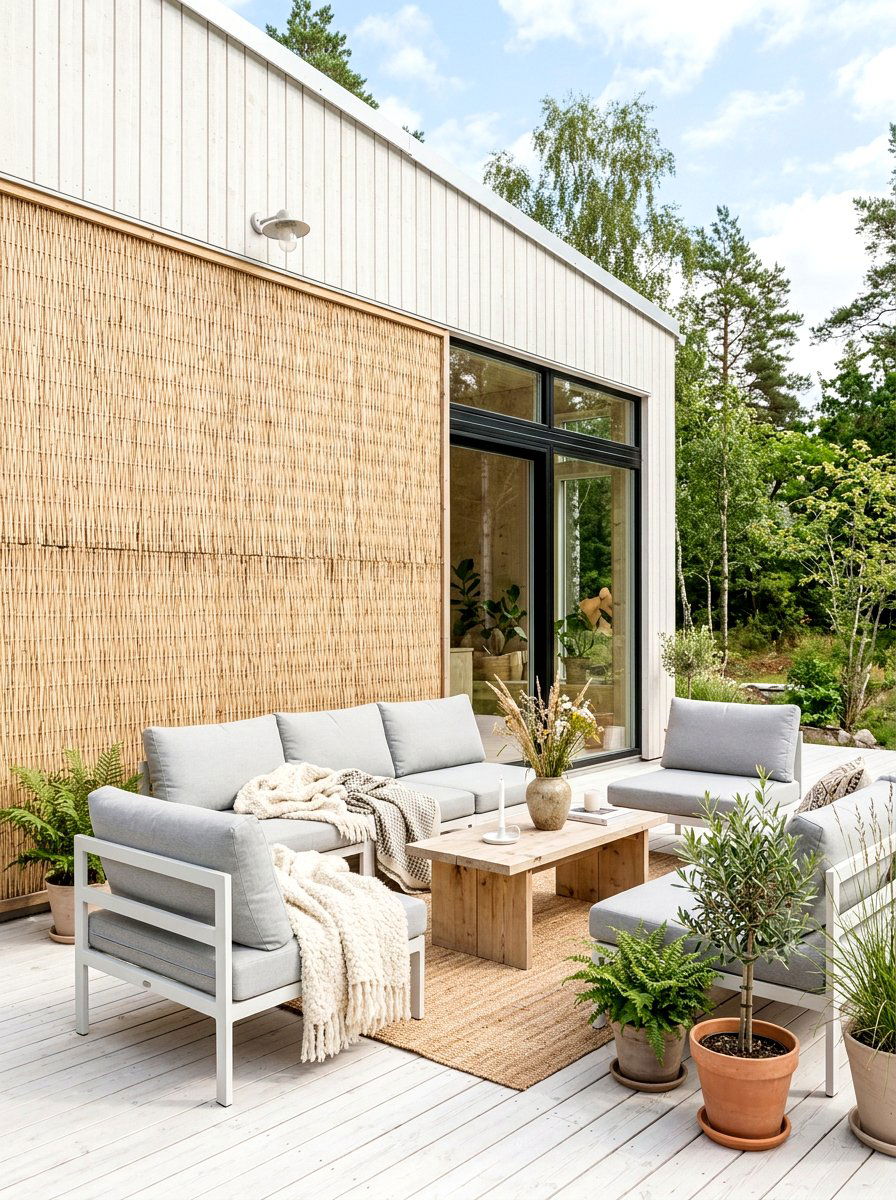 Scandinavian Outdoor Wall Design - 30 reed fence ideas