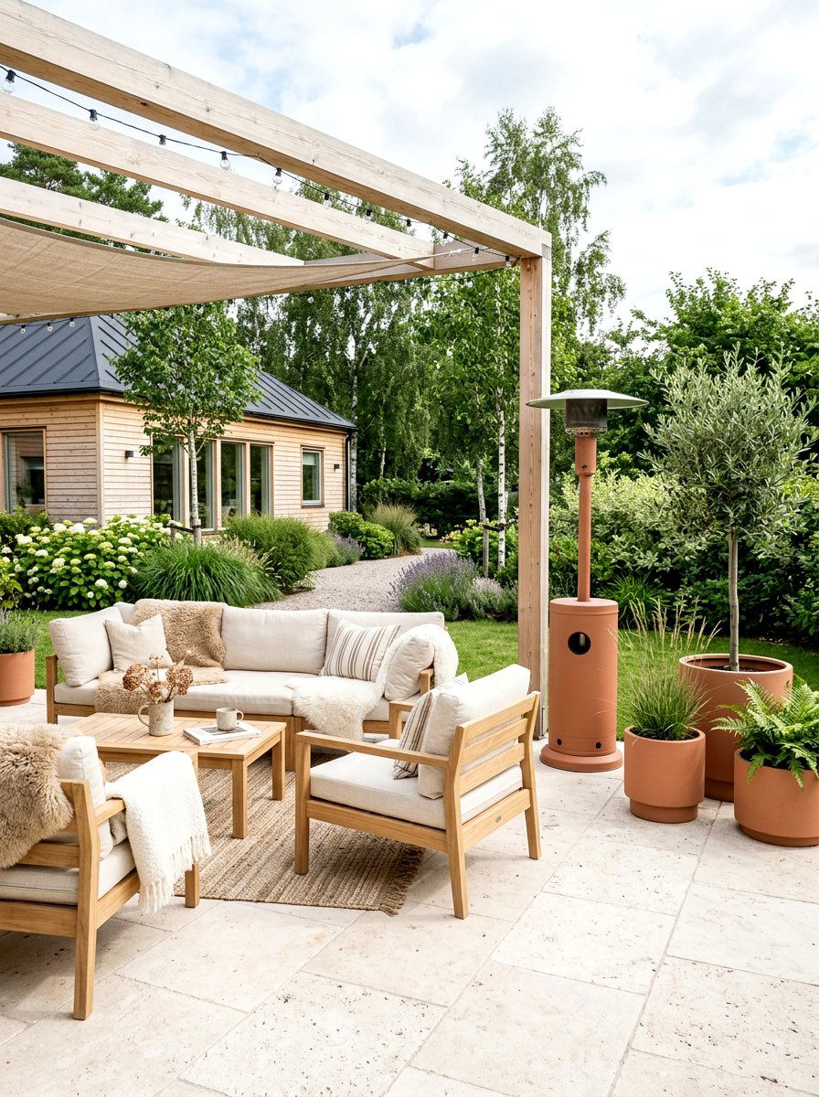 Scandinavian Patio Decor - 30 terracotta and cream patio ideas