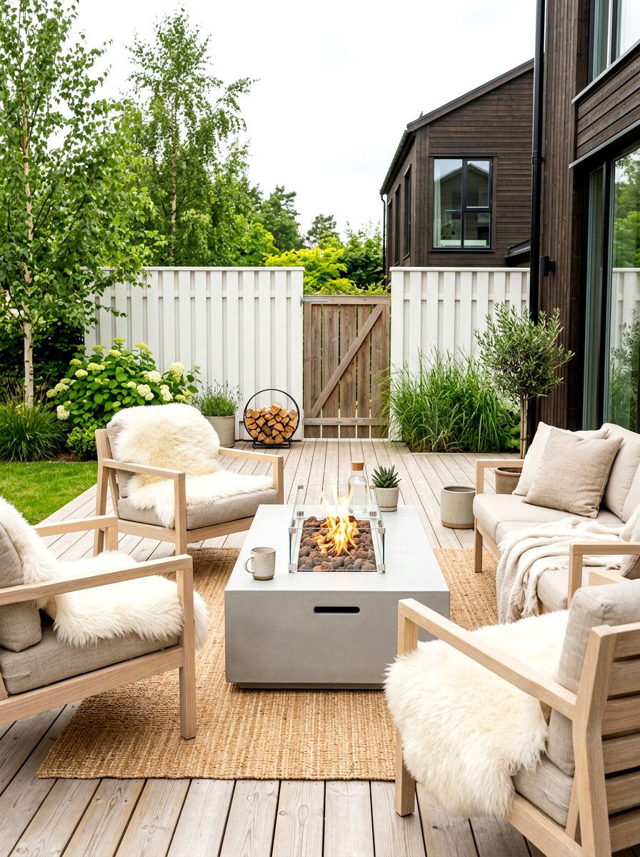 Scandinavian Patio Fire Table - 30 fire table patio ideas