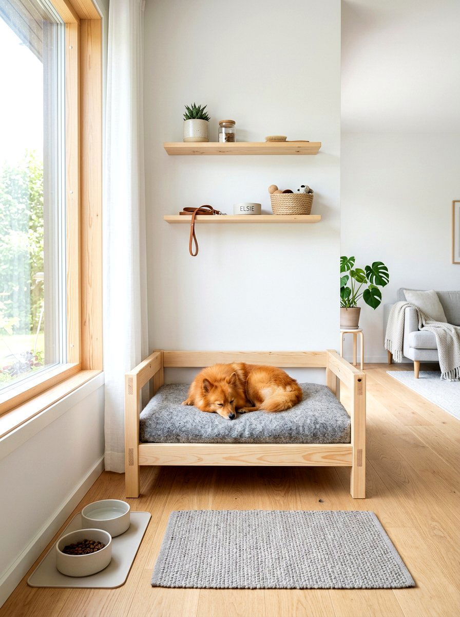 Scandinavian Pet Nook Design - 30 pet nook living room ideas