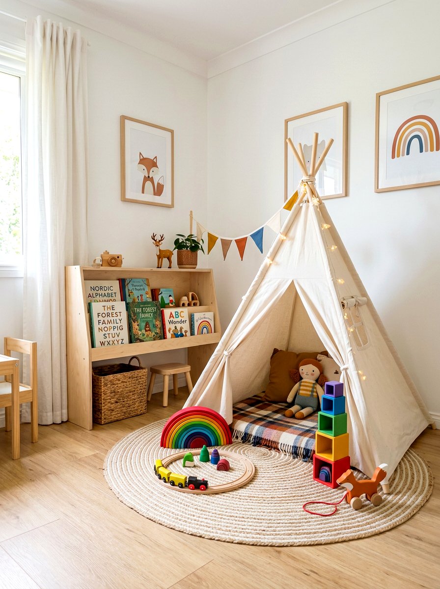 Scandinavian Play Corner - 30 Scandinavian nursery ideas