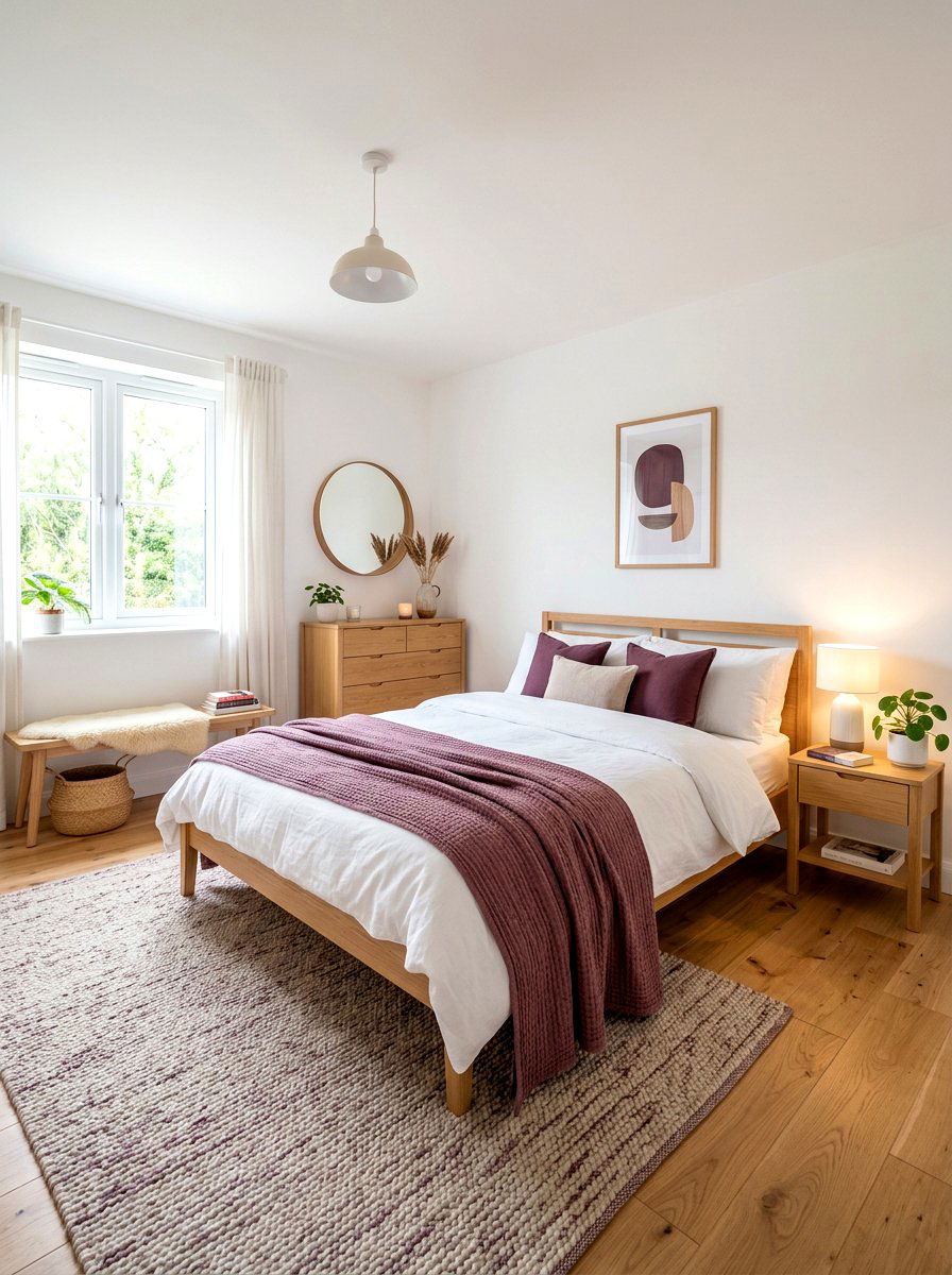 Scandinavian Plum Bedroom - 30 plum bedroom ideas