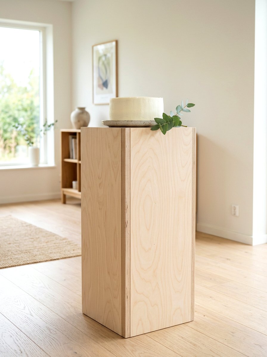Scandinavian Plywood Pedestal - 30 cake table decor ideas