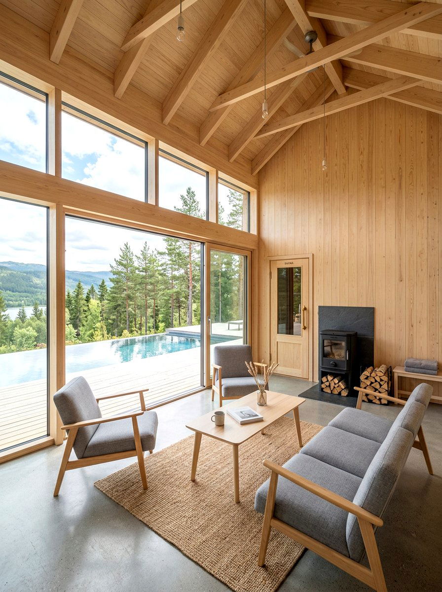 Scandinavian Pool House - 30 pool house ideas
