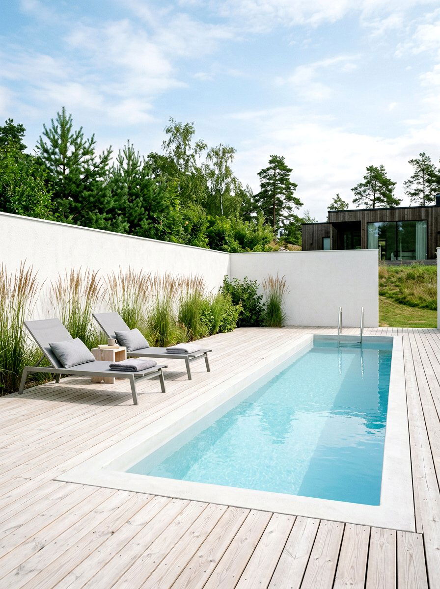Scandinavian Pool - 30 narrow pool ideas