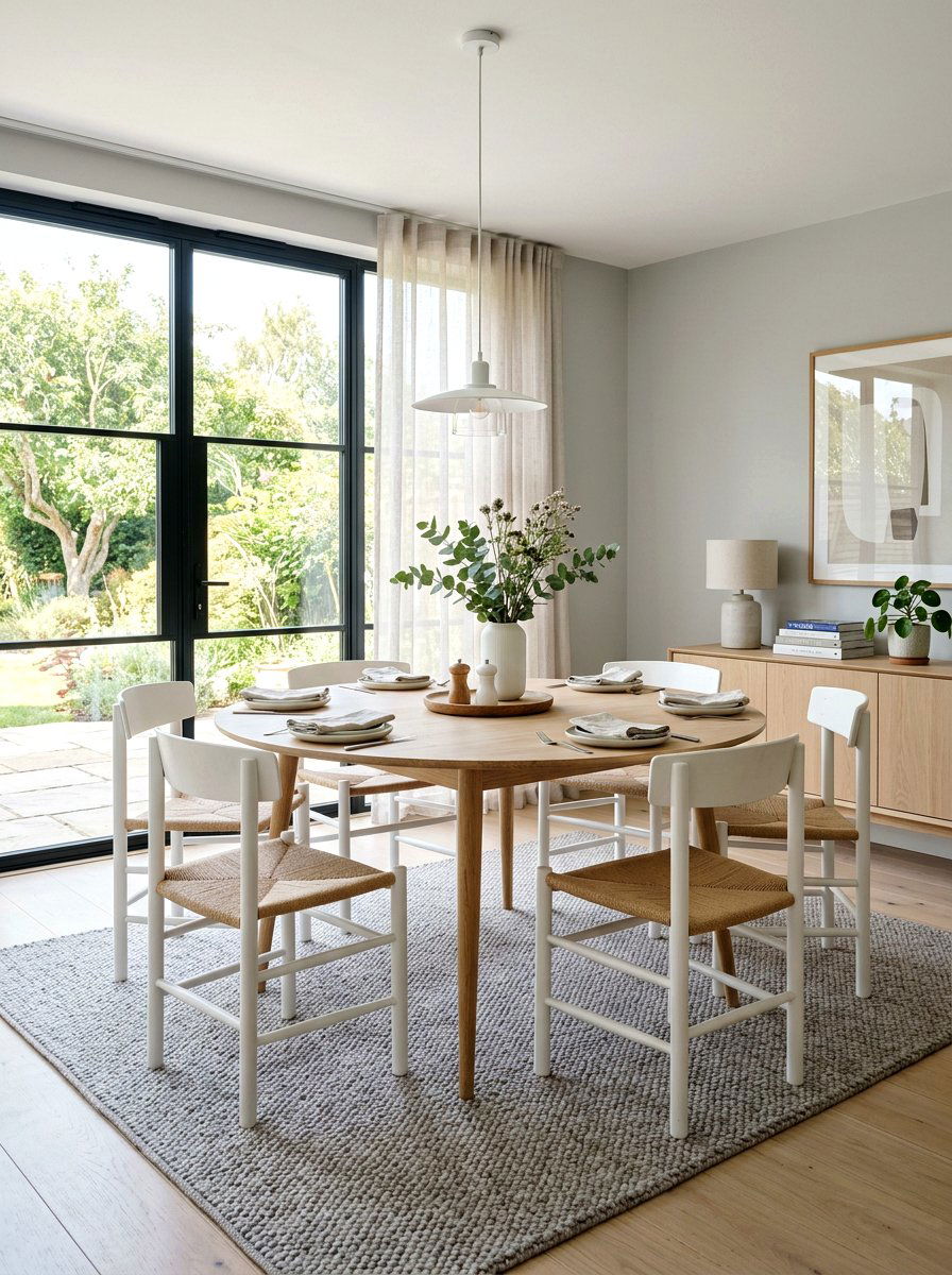 Scandinavian Round Dining - 30 round dining room ideas
