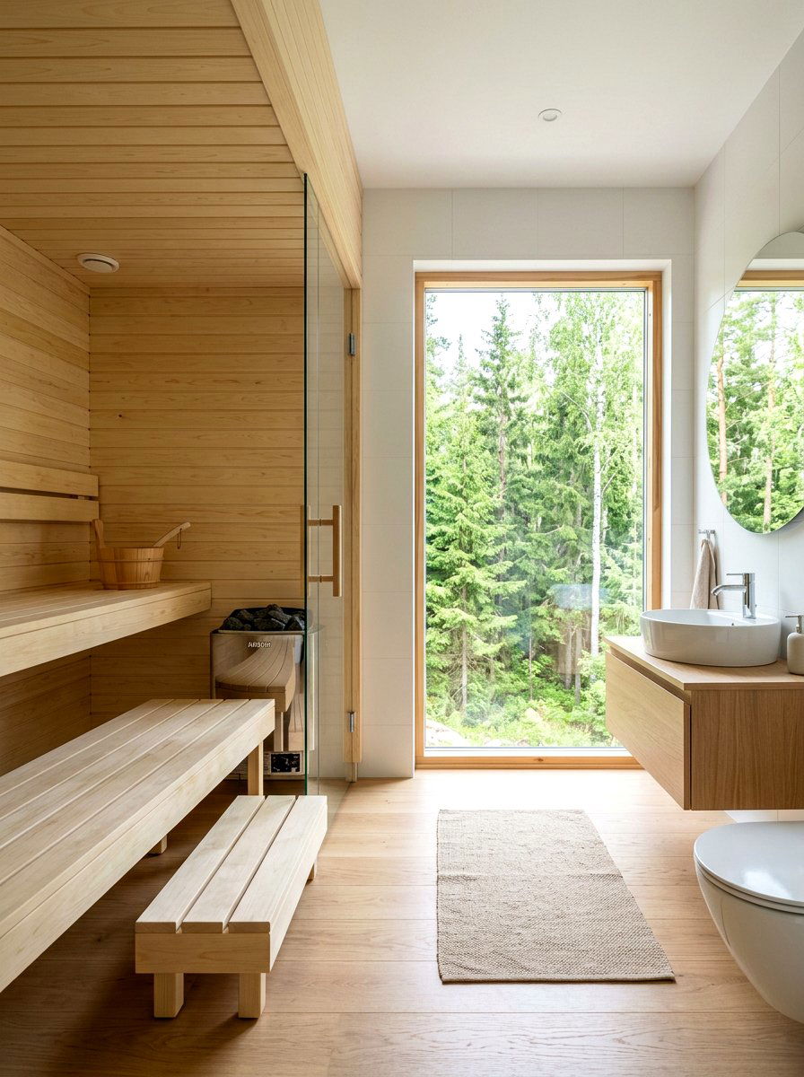 Scandinavian Sauna Bathroom - 30 sauna bathroom ideas