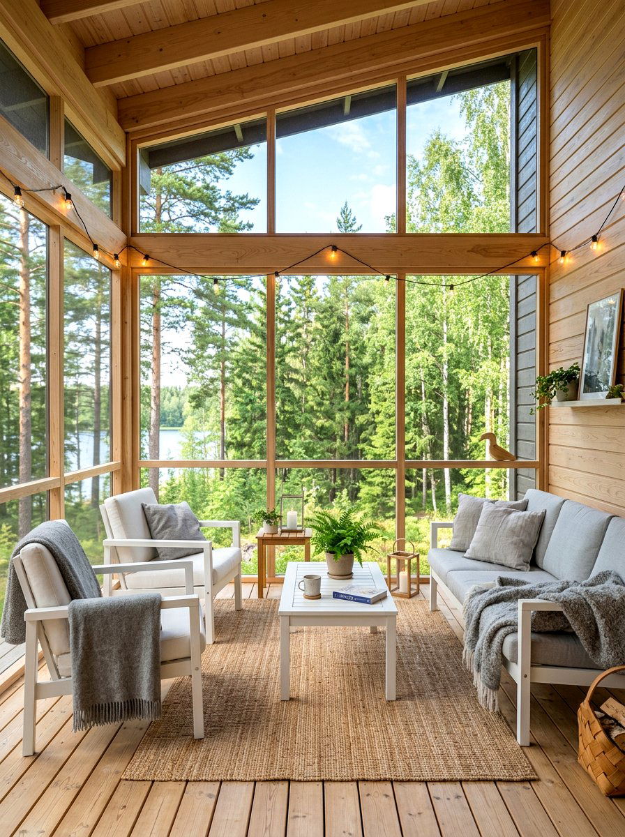 Scandinavian Screened In Patio - 30 screened patio enclosure ideas