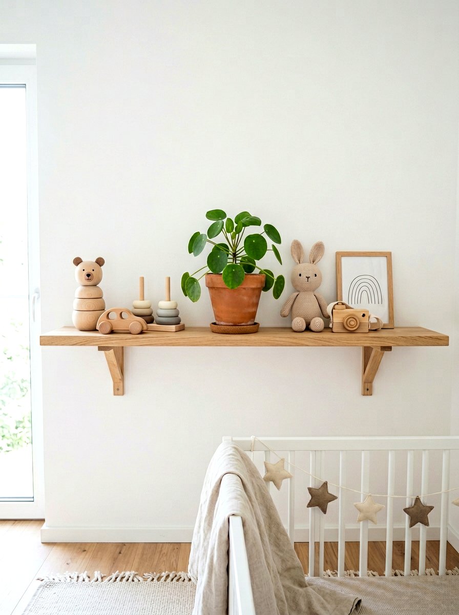 Scandinavian Shelf Decor - 30 nursery shelf styling ideas