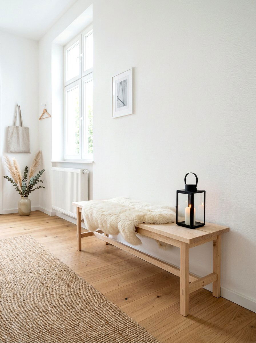 Scandinavian Simple Bench - 30 front porch bench ideas