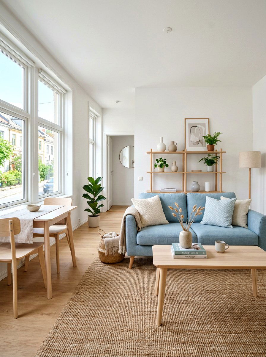 Scandinavian Small Apartment - 30 tiny apartment aesthetic ideas