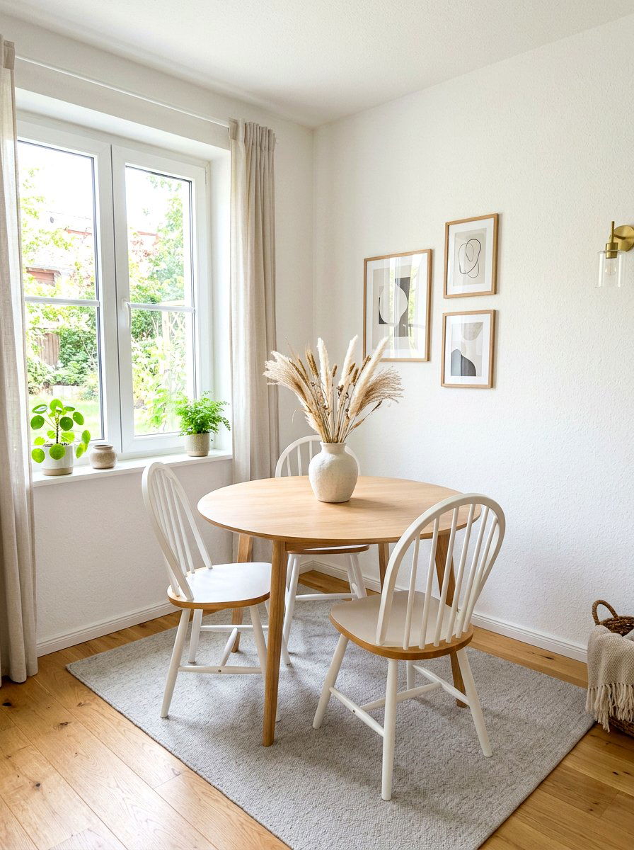 Scandinavian Small Dining - 30 tiny dining nook apartment ideas
