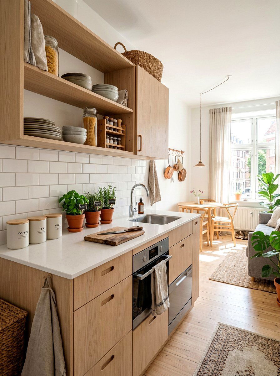 Scandinavian Small Kitchenette - 30 studio kitchenette ideas
