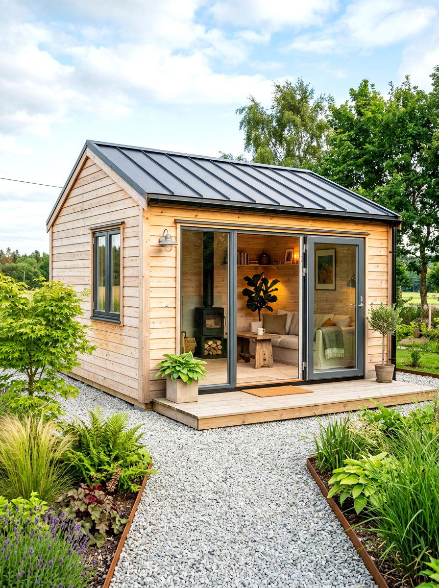 Scandinavian Studio Shed - 30 backyard studio shed ideas