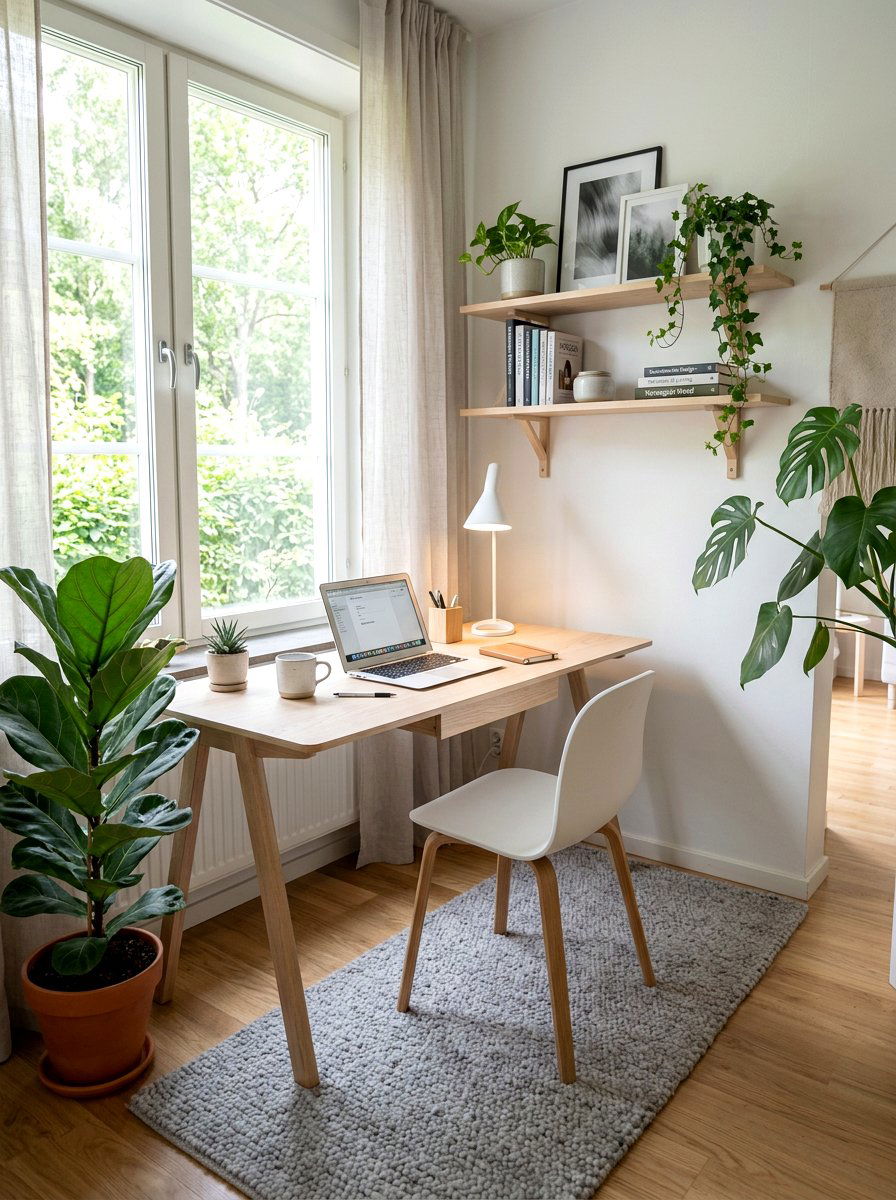 Scandinavian Study Corner - 30 study hall nook ideas