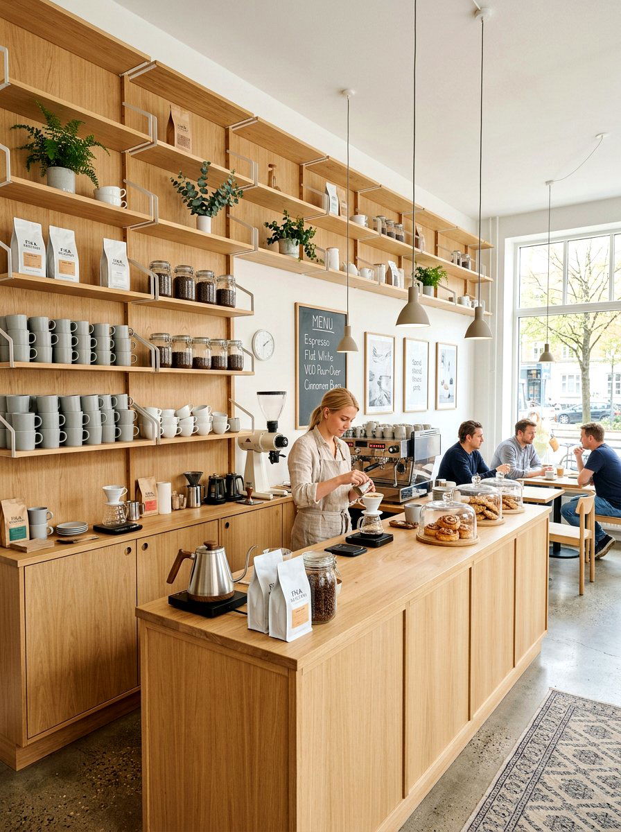 Scandinavian Style Coffee Bar - 30 coffee cart apartment ideas