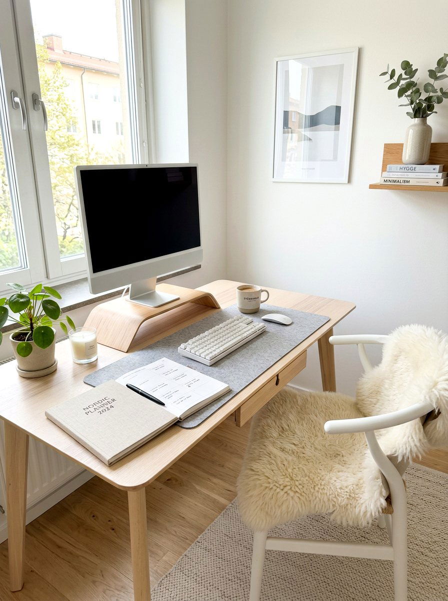 Scandinavian Style Desk - 30 paper planner desk ideas