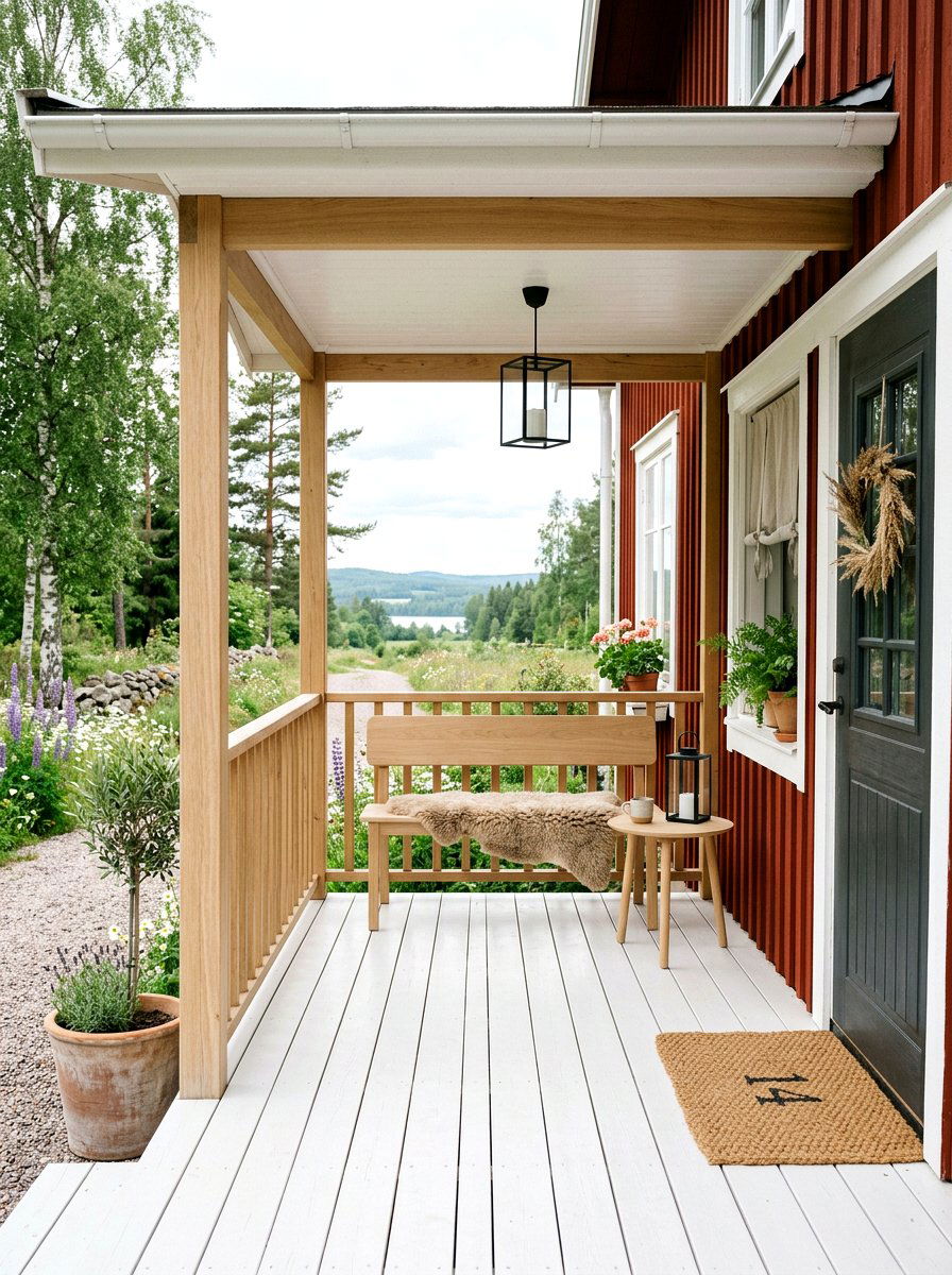 Scandinavian Style Front Porch - 30 tiny front porch ideas