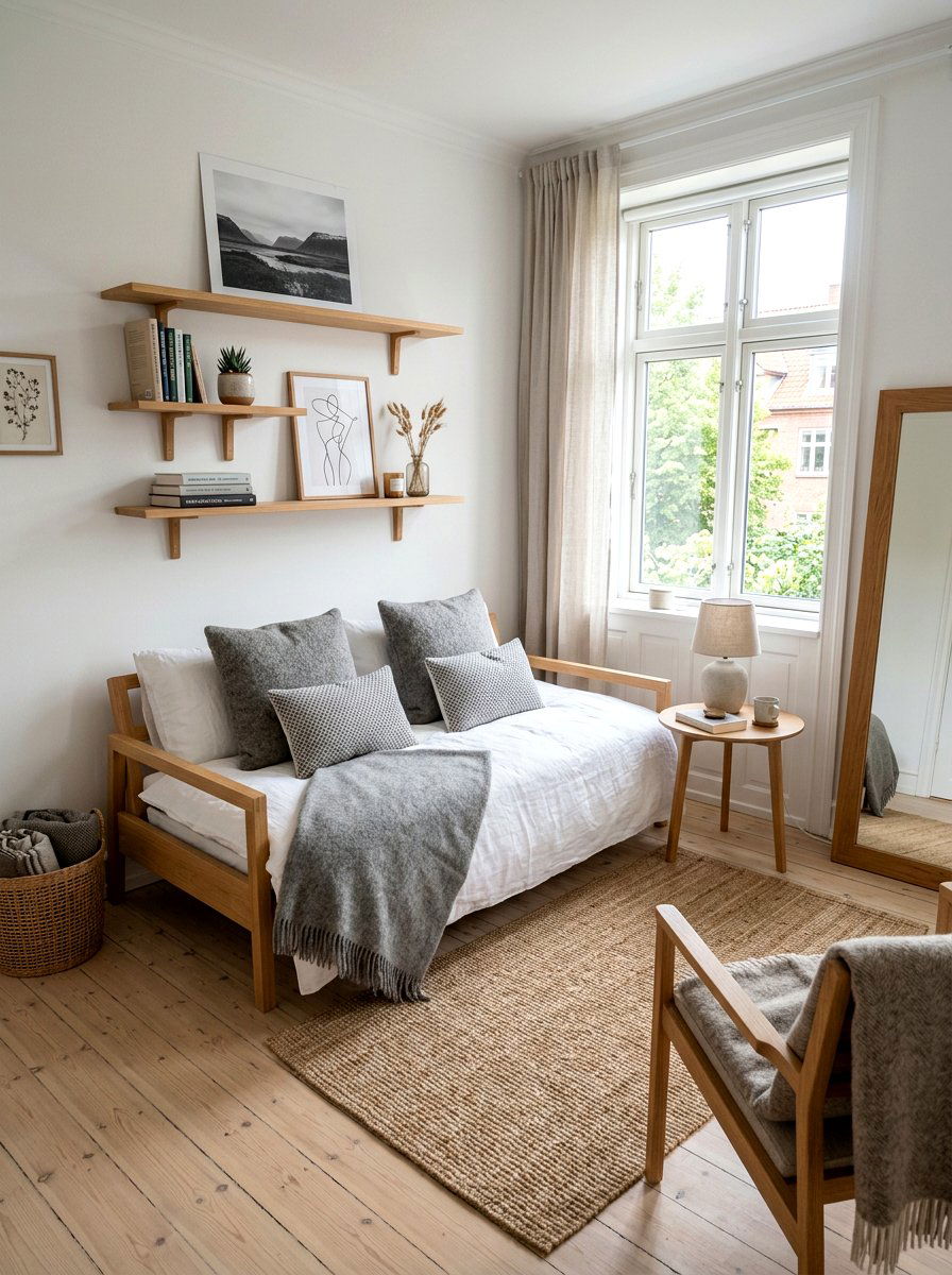 Scandinavian Style Guest Room - 30 sofa bed room ideas
