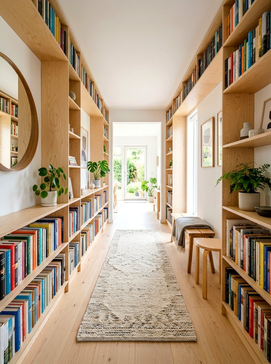 Scandinavian Style Hallway Library - 30 reading hallway ideas