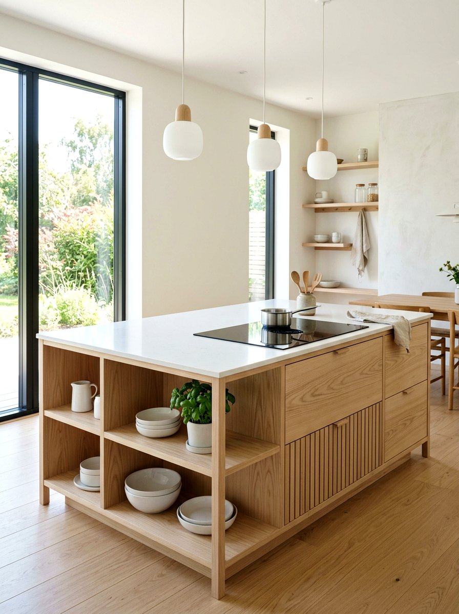 Scandinavian Style Island With Cooktop - 30 kitchen island with cooktop ideas