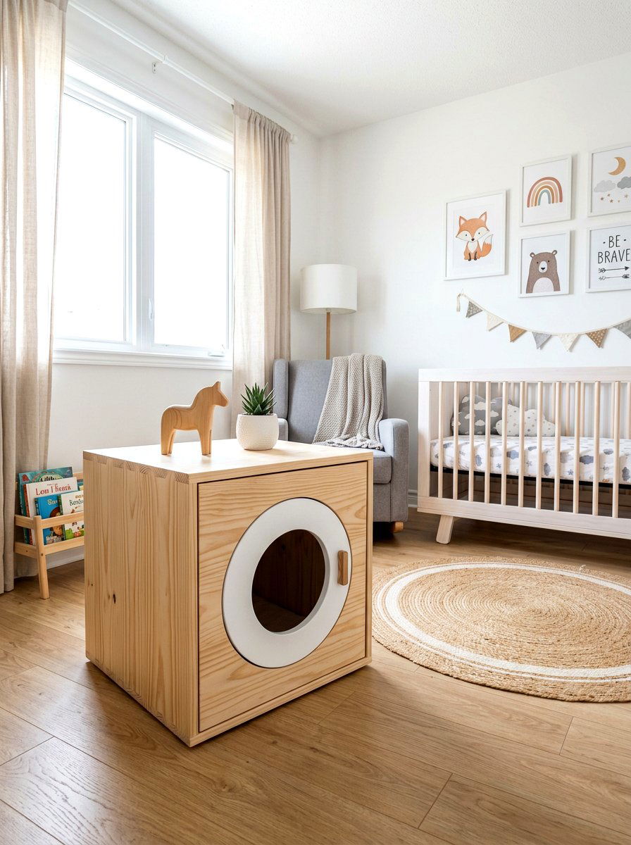 Scandinavian Style Litter Box Cabinet - 30 hidden litter box furniture ideas