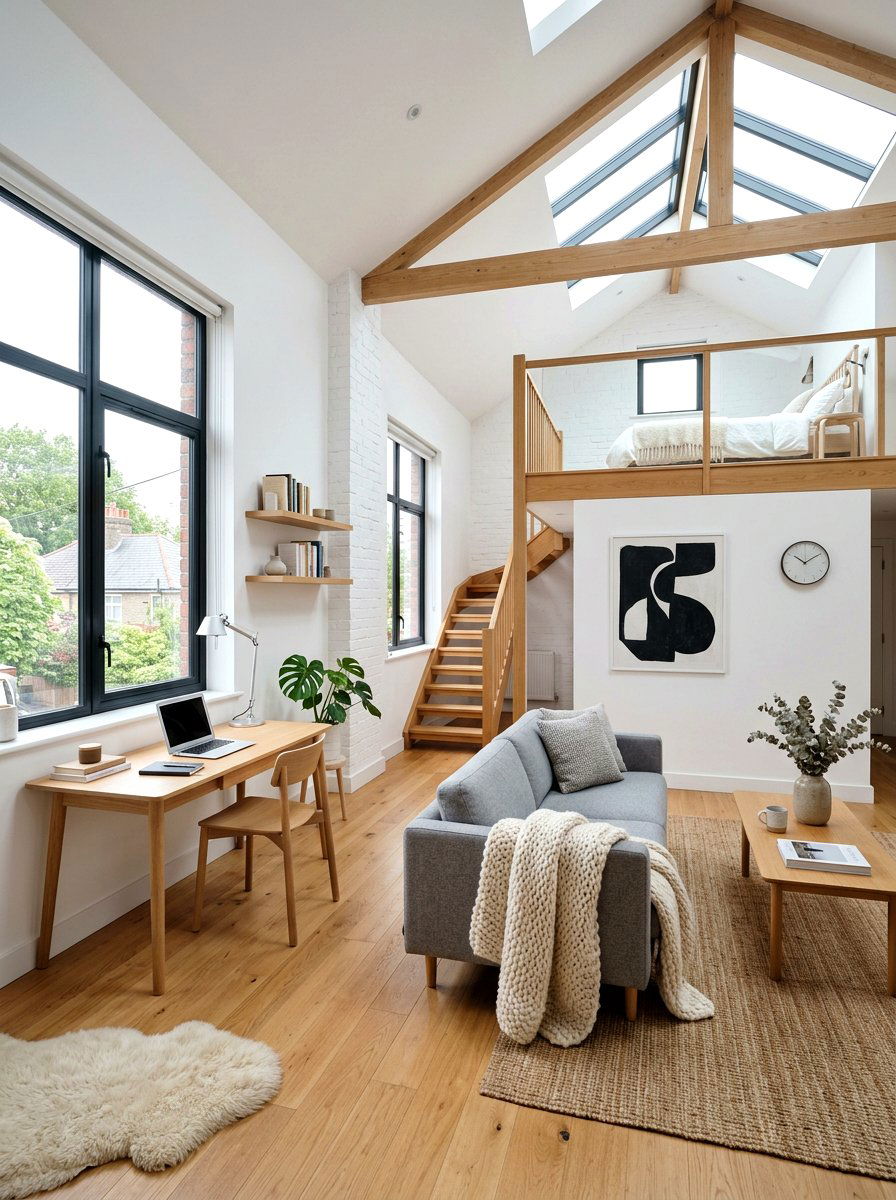 Scandinavian Style Loft - 30 upstairs loft ideas