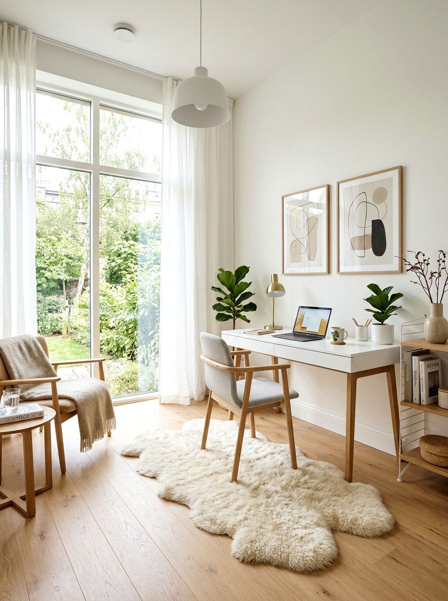 Scandinavian Style Office - 30 quiet work room ideas