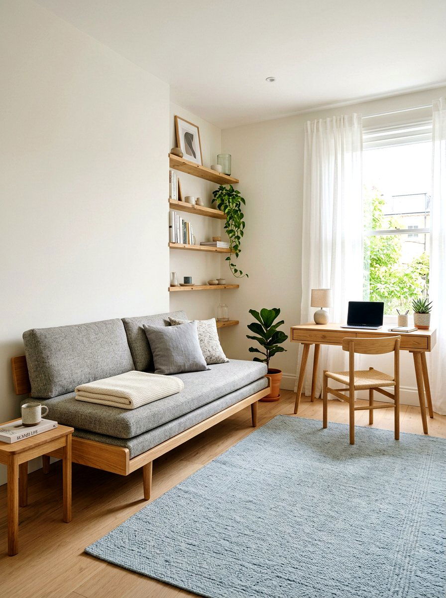 Scandinavian Style Office Daybed - 30 daybed office combo ideas