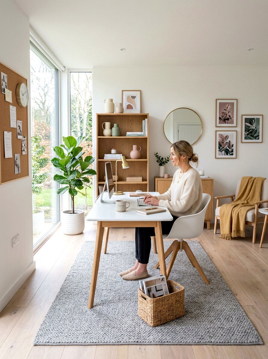Scandinavian Style Office - 30 feminine office ideas