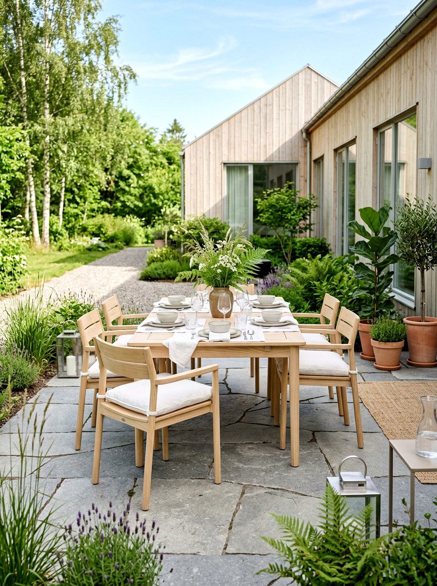 Scandinavian Style Patio - 30 poolside dining ideas