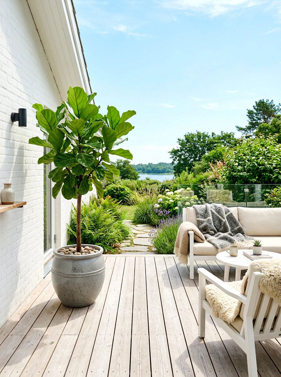 Scandinavian Style Patio Fig Tree - 30 fig tree patio ideas