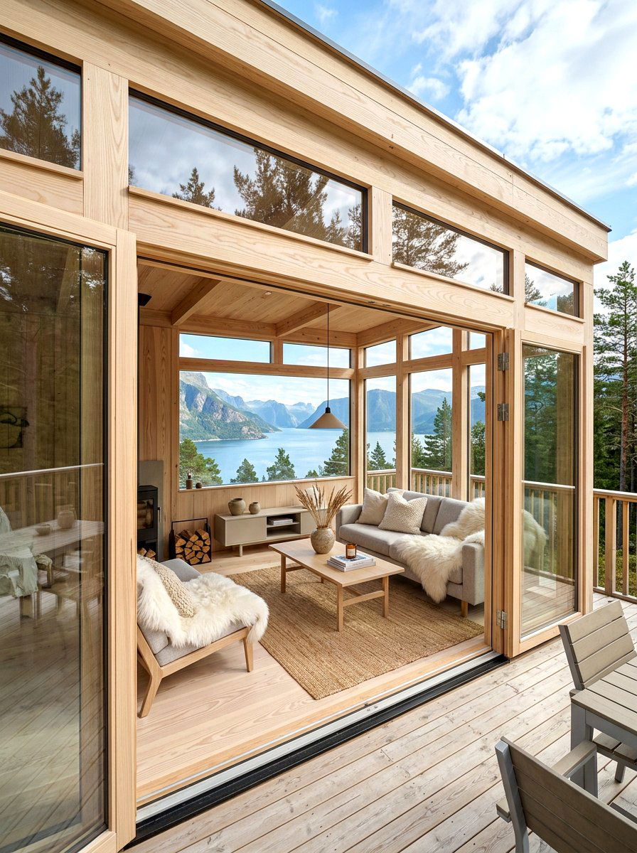 Scandinavian Style Pavilion - 30 backyard pavilion lounge ideas