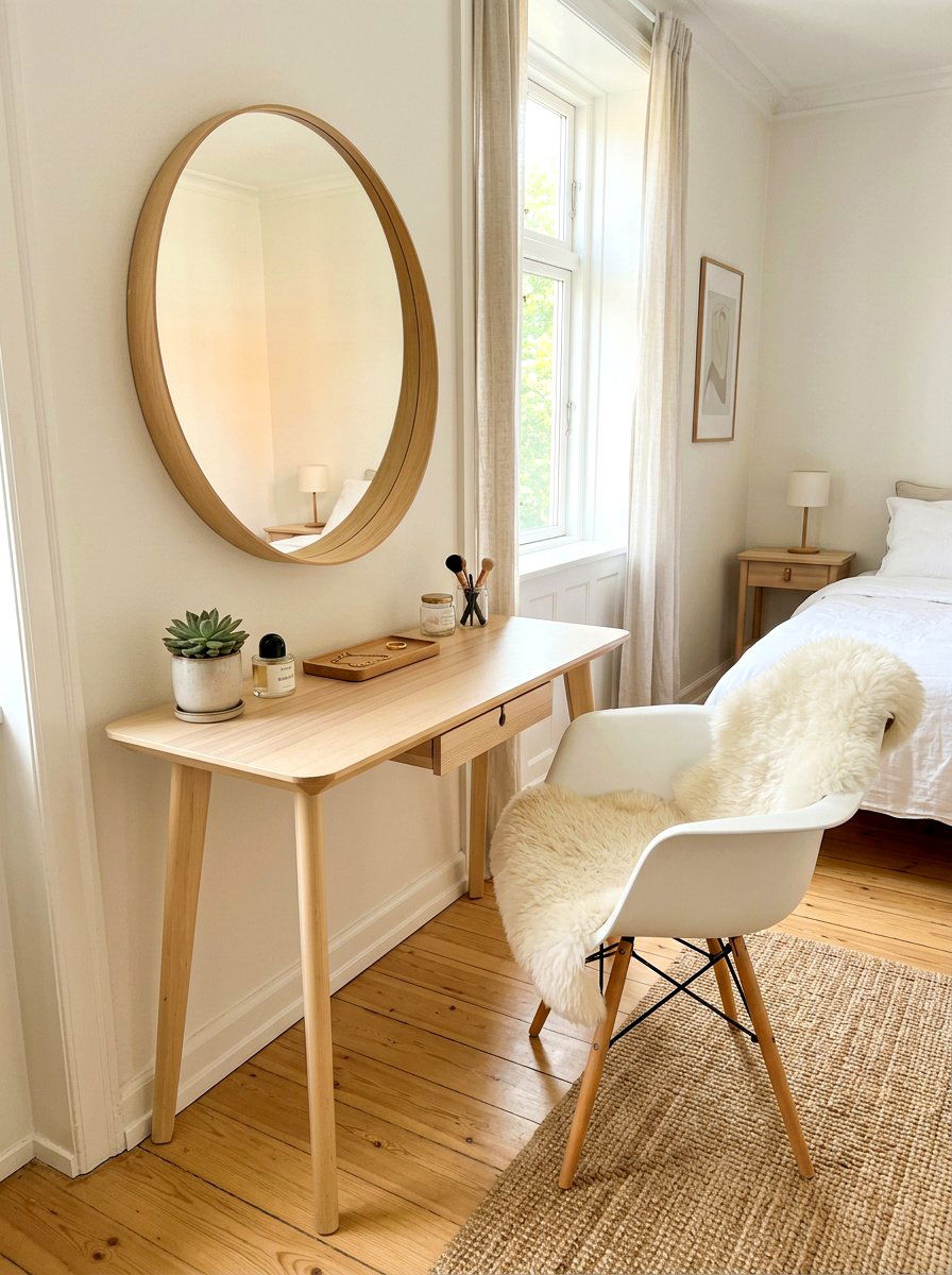 Scandinavian Style Vanity - 30 makeup vanity ideas