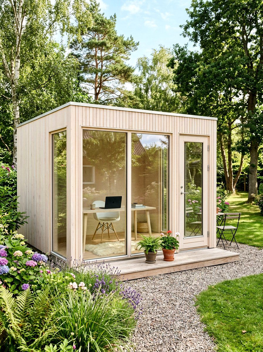 Scandinavian Style Work Studio - 30 office shed garden ideas