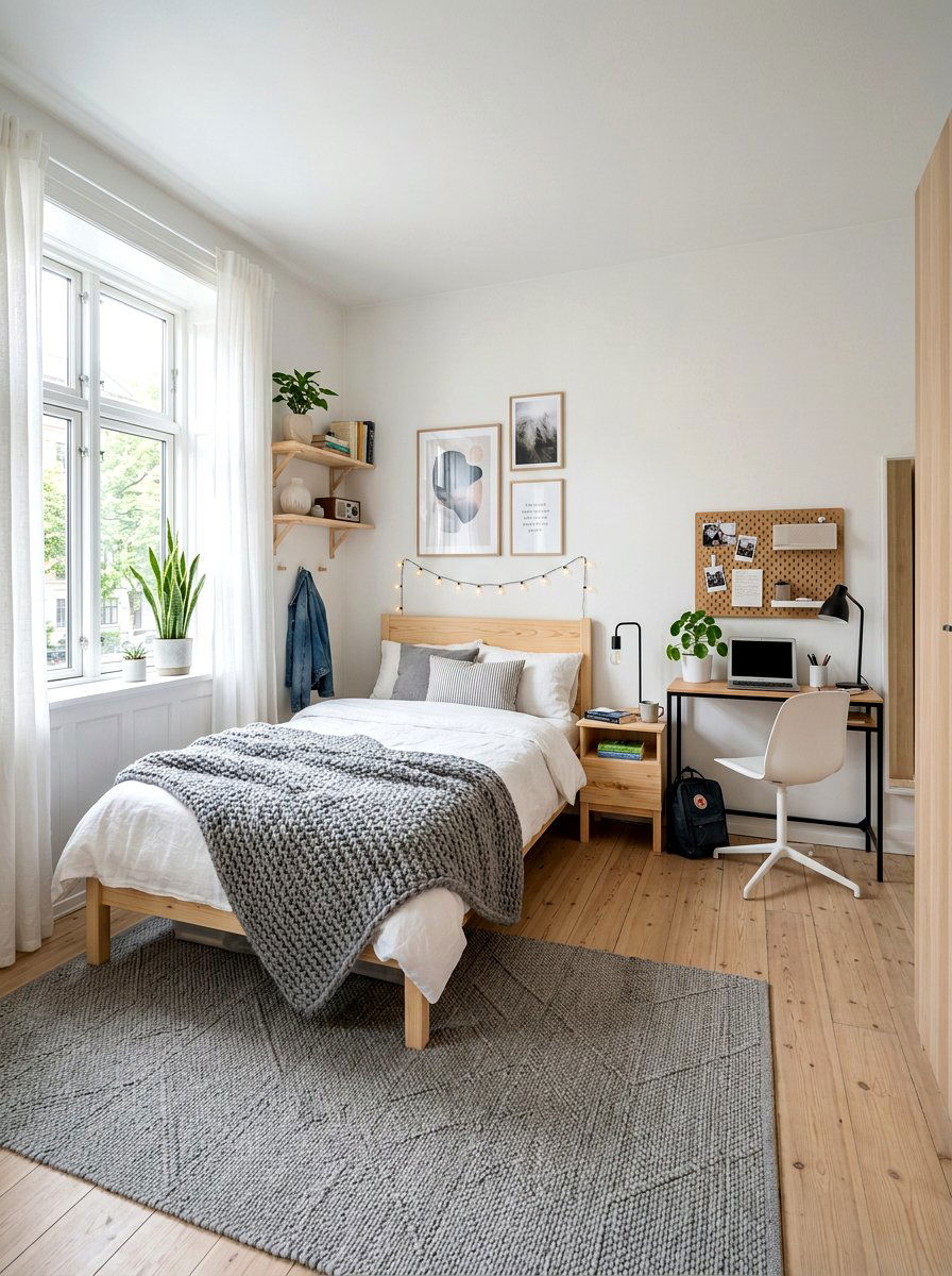 Scandinavian Teen Room - 30 cool teen room ideas aesthetic