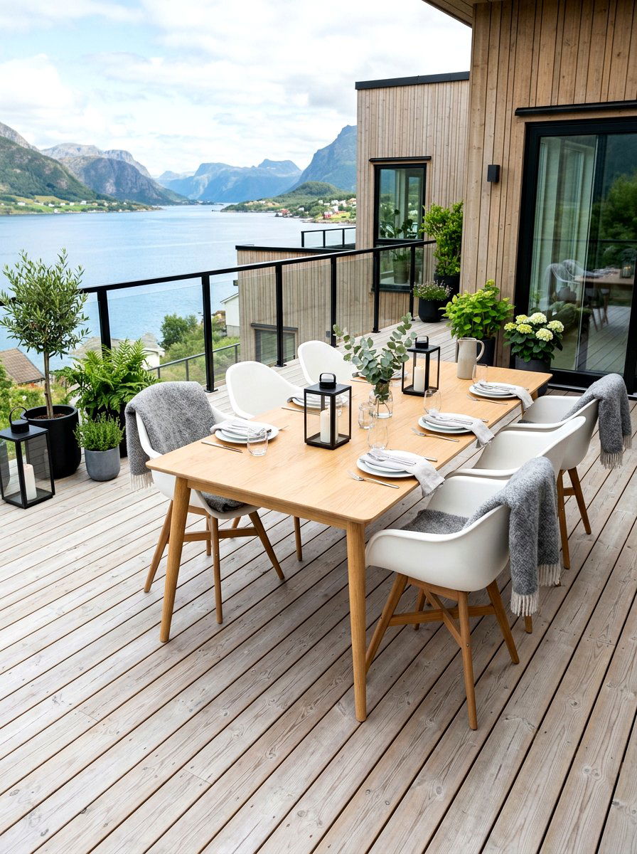 Scandinavian Terrace - 30 terrace dining ideas