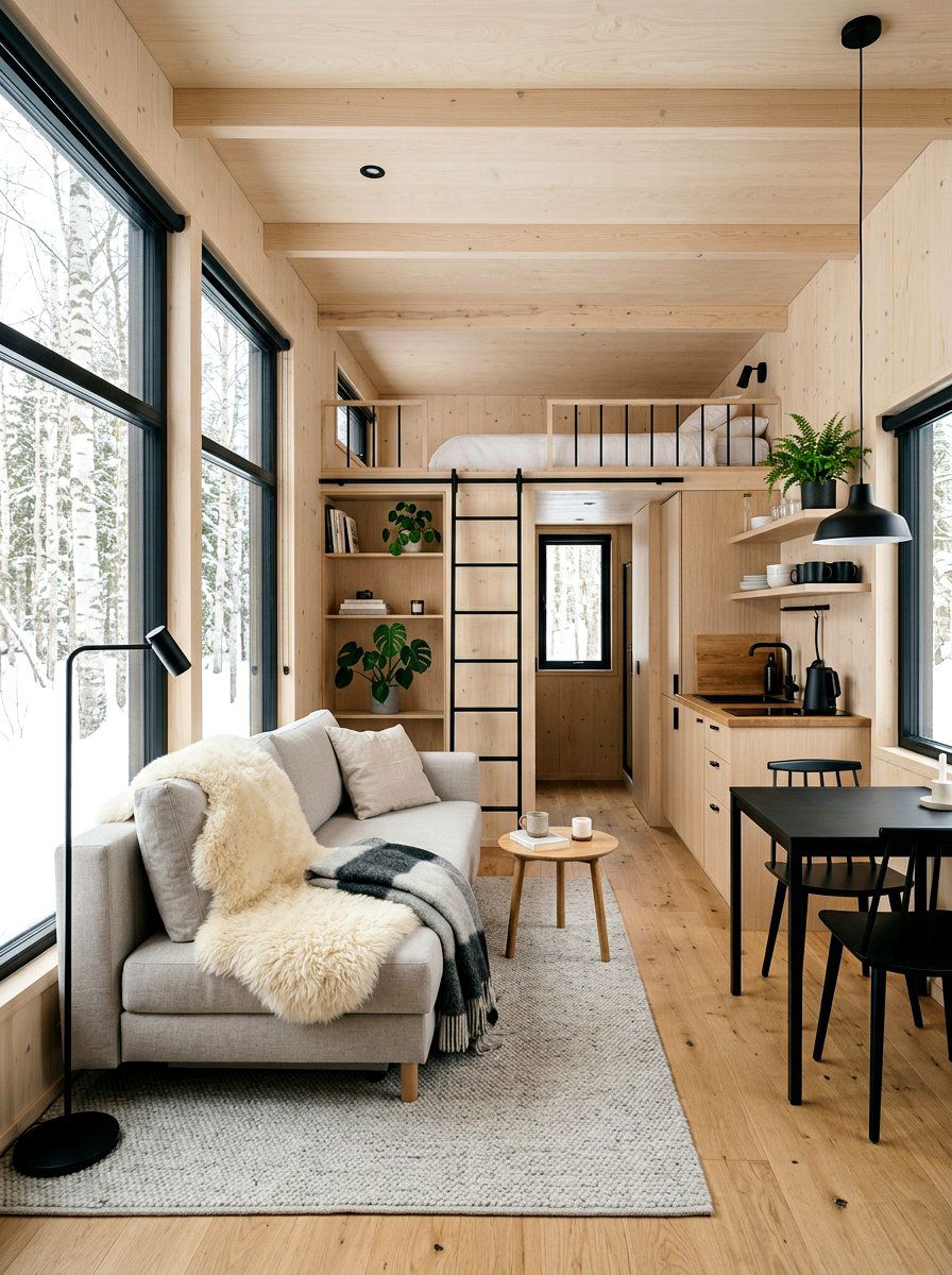 Scandinavian Tiny House - 30 tiny cottage decor ideas