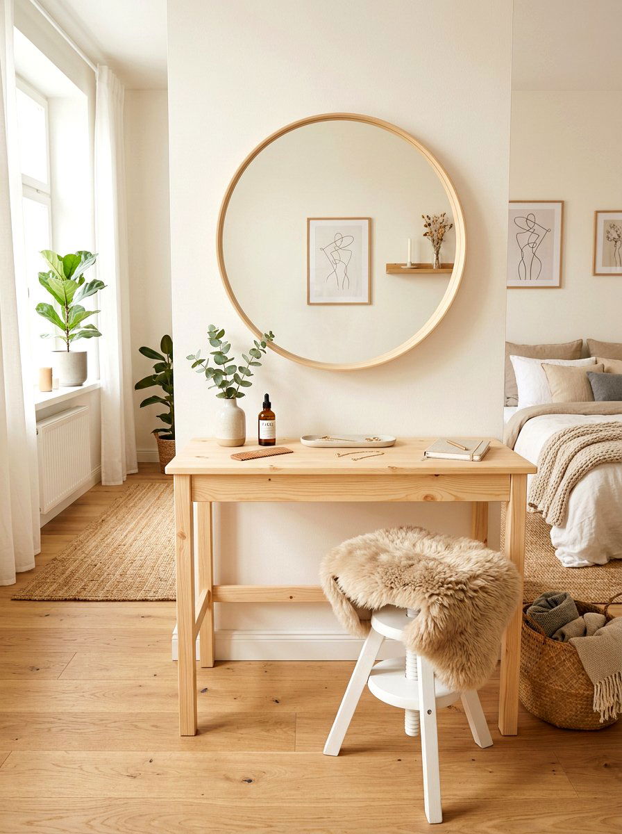 Scandinavian Vanity Nook - 30 vanity nook ideas