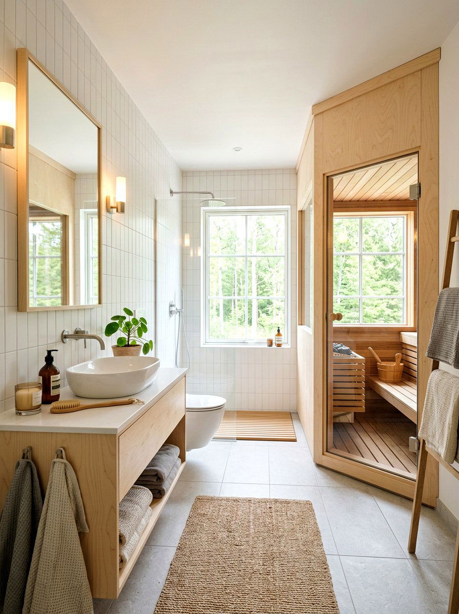 Scandinavian Wellness Bathroom - 30 spa hotel bathroom ideas
