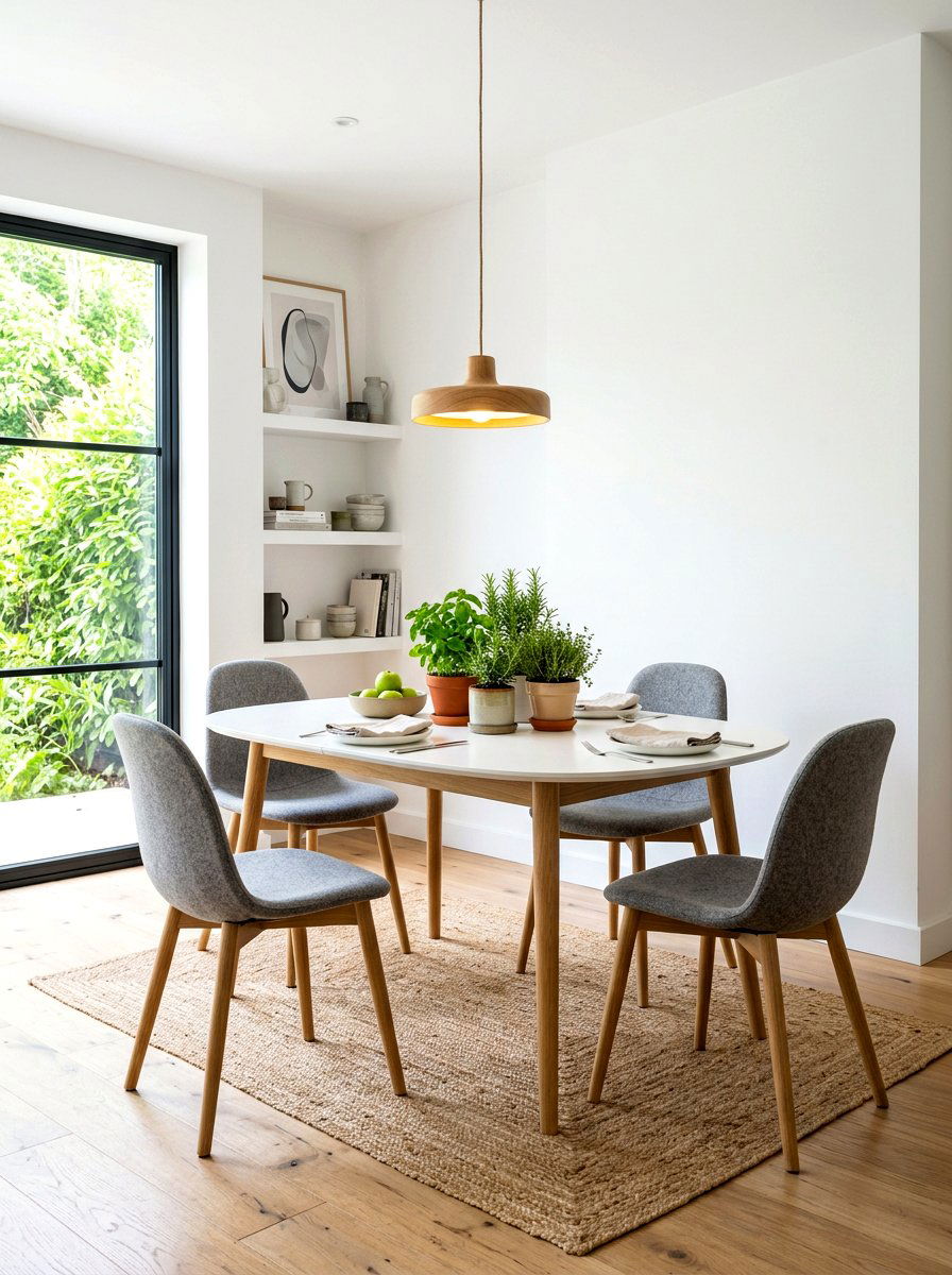 Scandinavian White Oval Dining Table - 30 oval dining table ideas