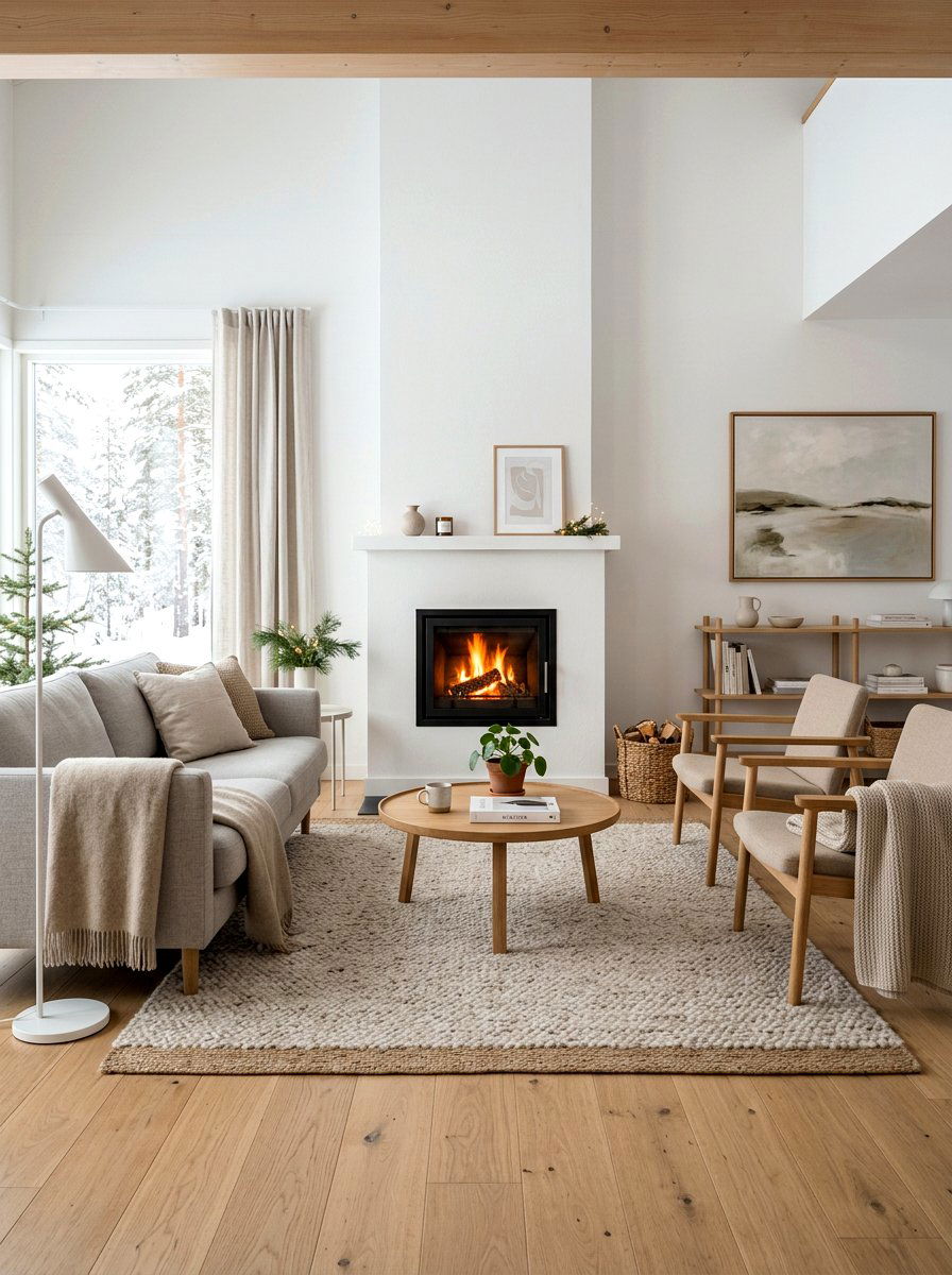Scandinavian Winter Room - 30 winter living room styling ideas