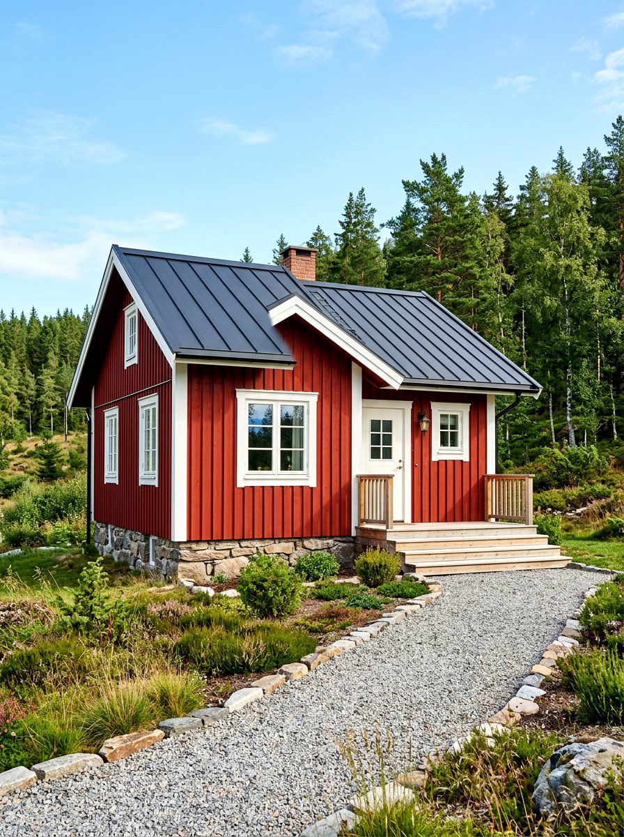 Scandinavian Wood Cottage - 30 storybook cottage exterior ideas