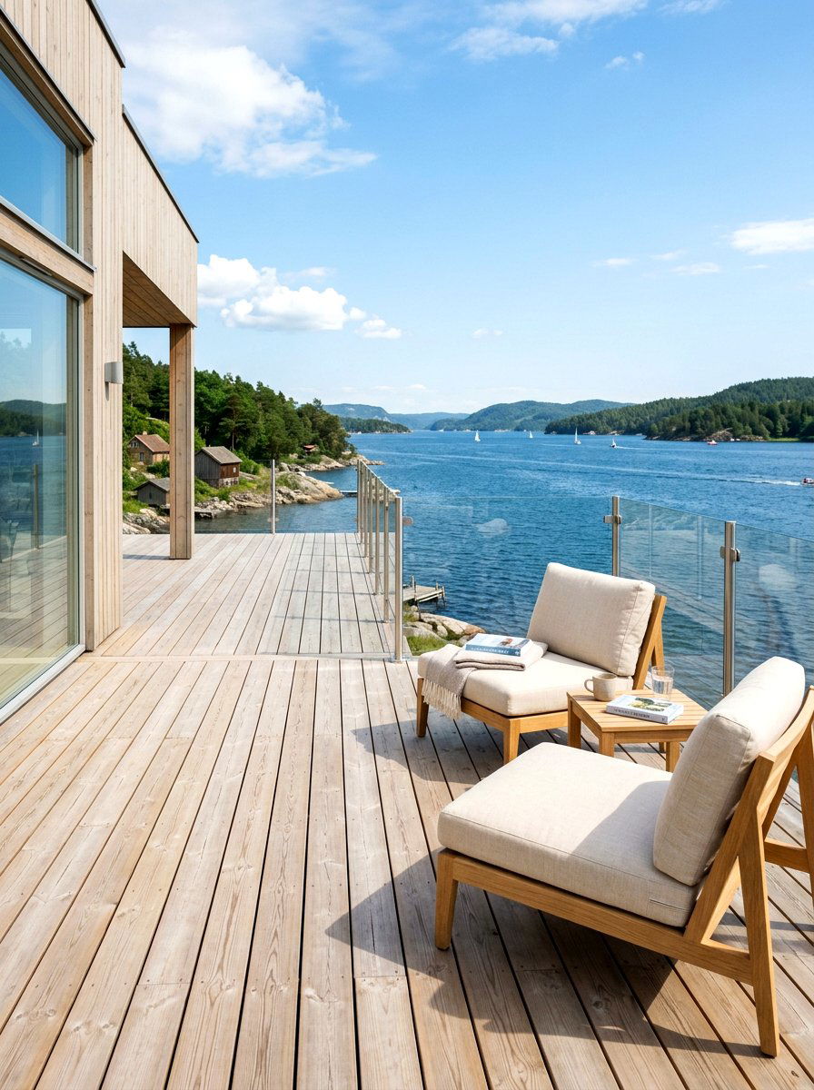 Scandinavian Wood Deck - 30 European summer home ideas