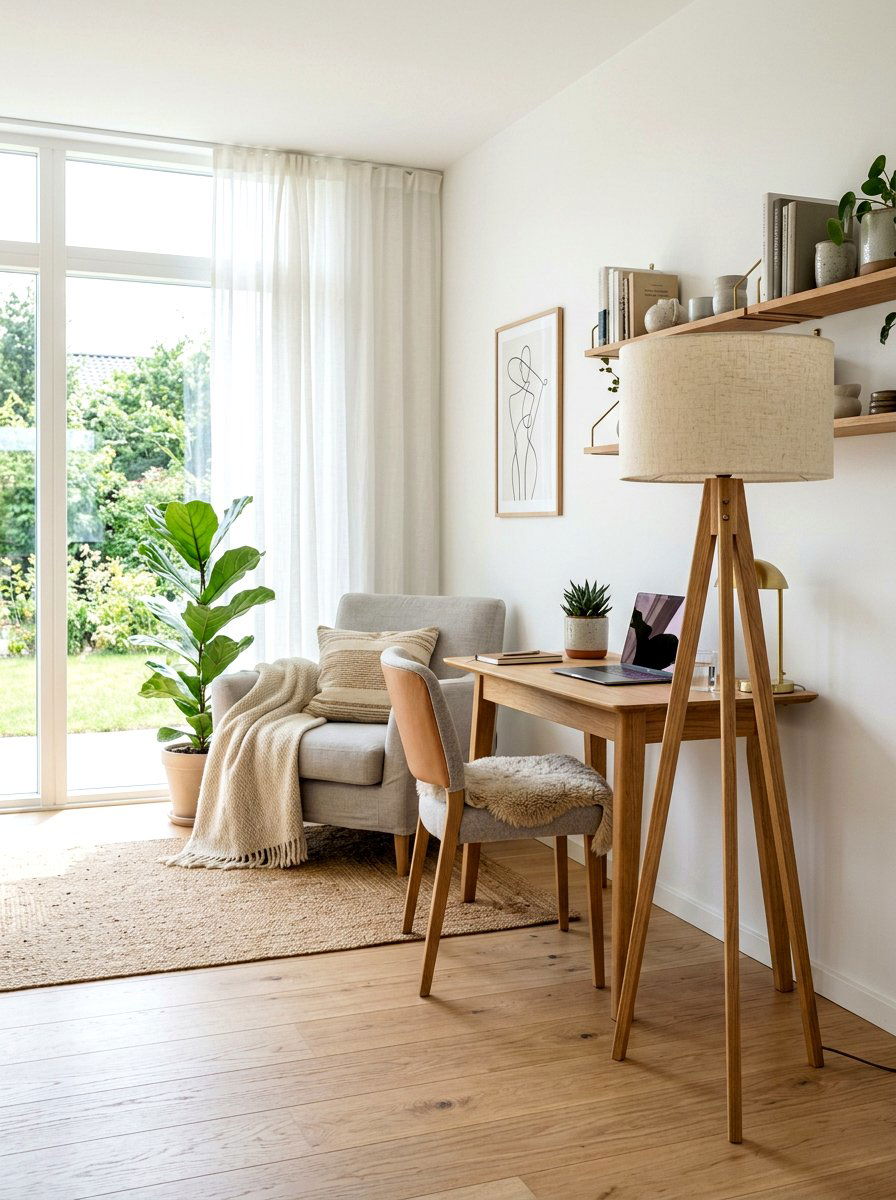 Scandinavian Wood Floor Lamp - 30 office floor lamp ideas