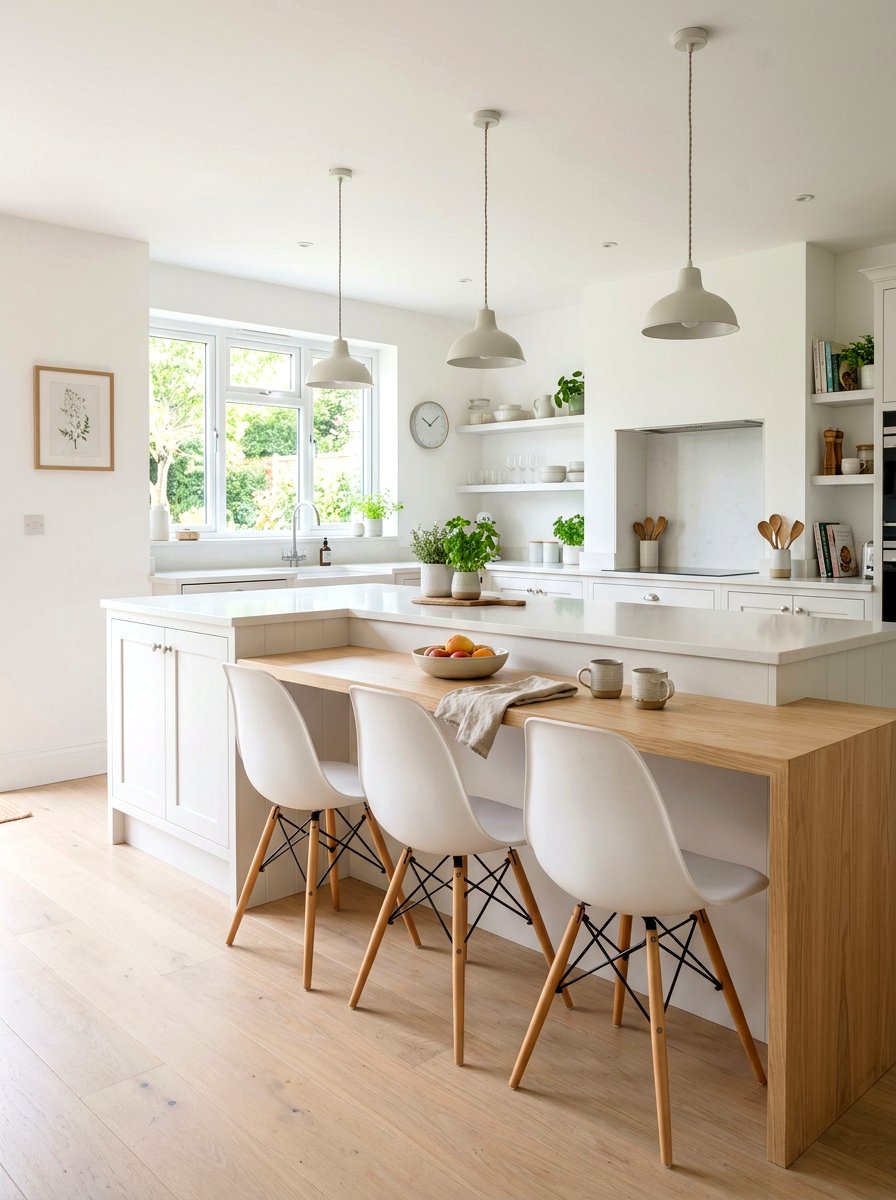 Scandinavian Wood Kitchen Bar - 30 breakfast bar ideas